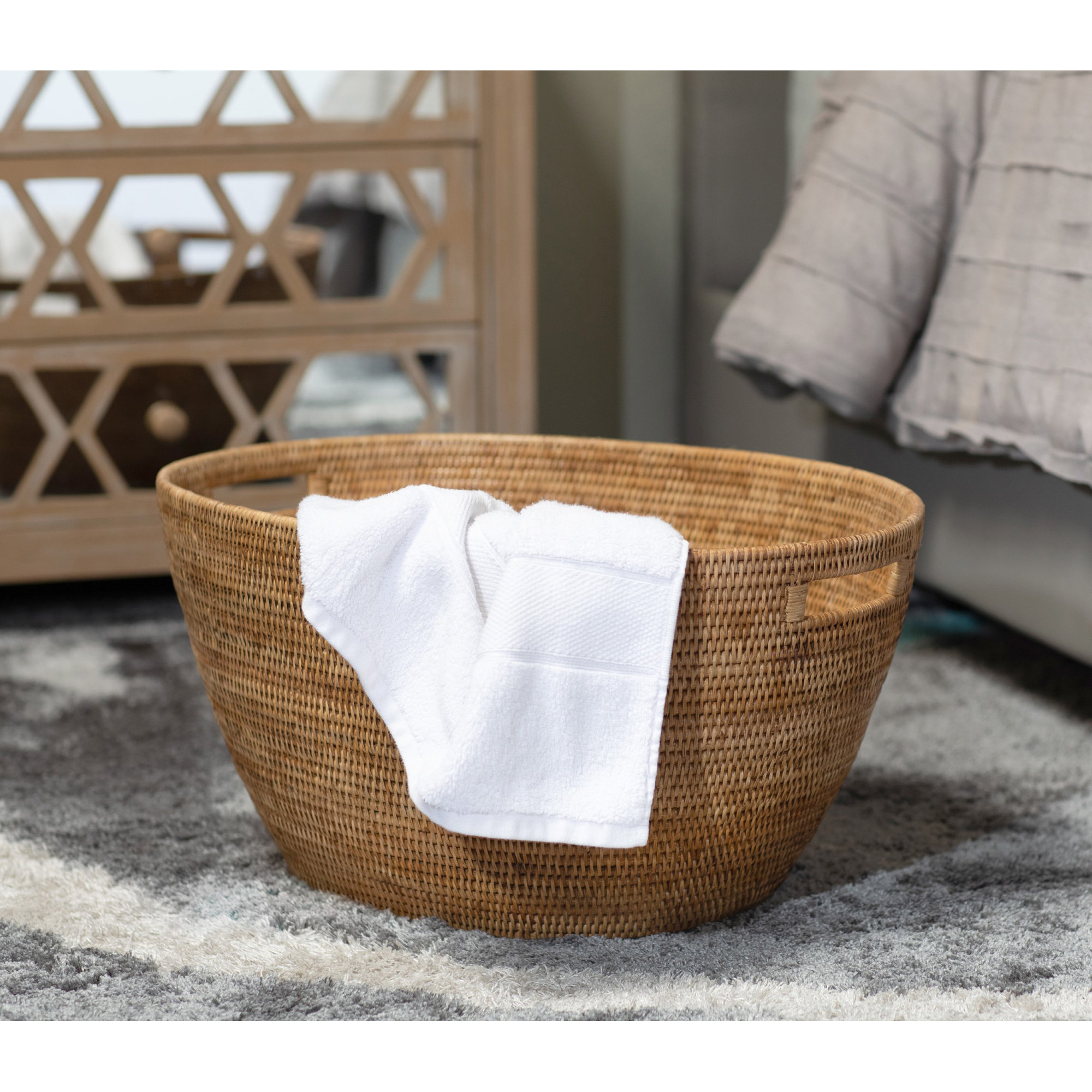 Rael Laundry Basket, Honey Brown