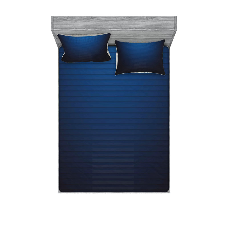Ensemble de draps et taies décoratives bleu foncé Ambesonne, Ensemble de draps pour très grand lit californien