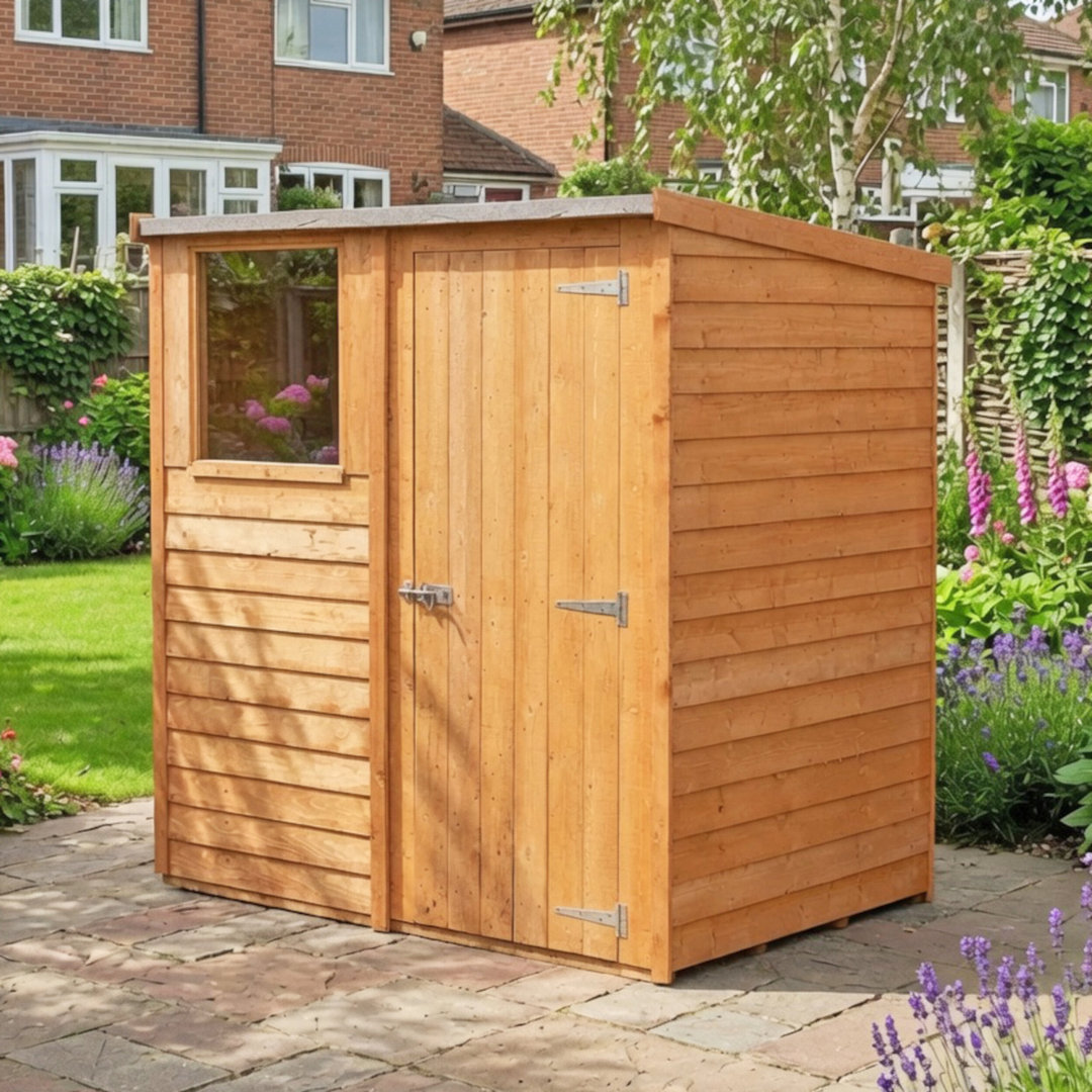 Shire Garden Buildings - 6 x 4ft Pent Shed - Pine - Overlap Cladding - Image 6