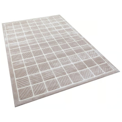 Viscose Geometric Indoor Rug