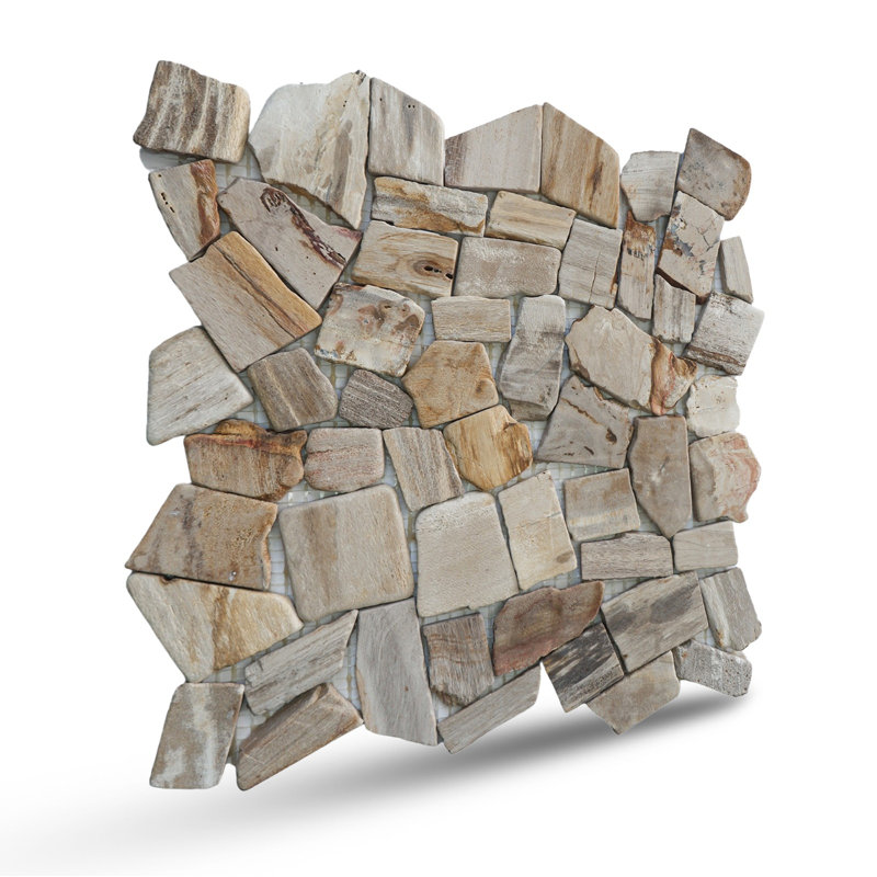 Carreau de mosaïque aléatoire de mur en pierre naturelle 11,4 po x 11,4 po Utah