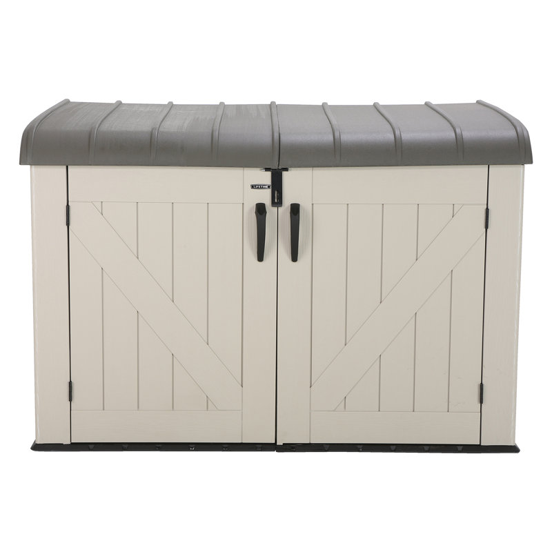 Lifetime 6 Ft. x 3.5 Ft. High-Density Polyethylene Outdoor Storage Shed with Steel-Reinforced Construction
