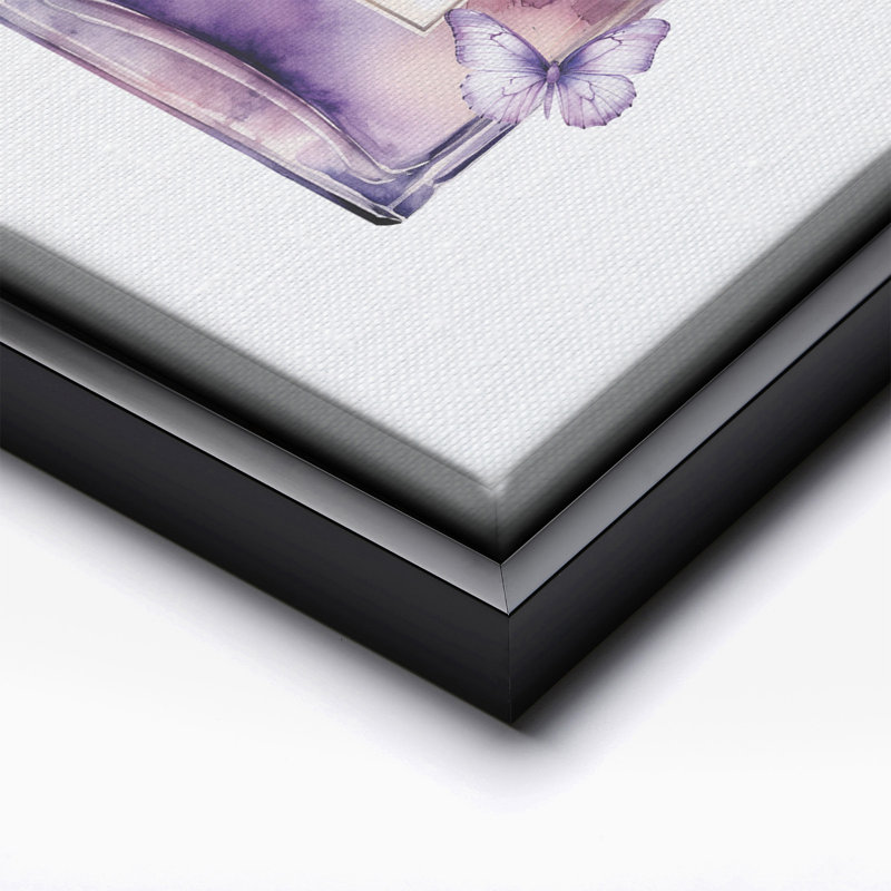 Parfum mauve, Black Framed, Canvas, 16"H x 20"W