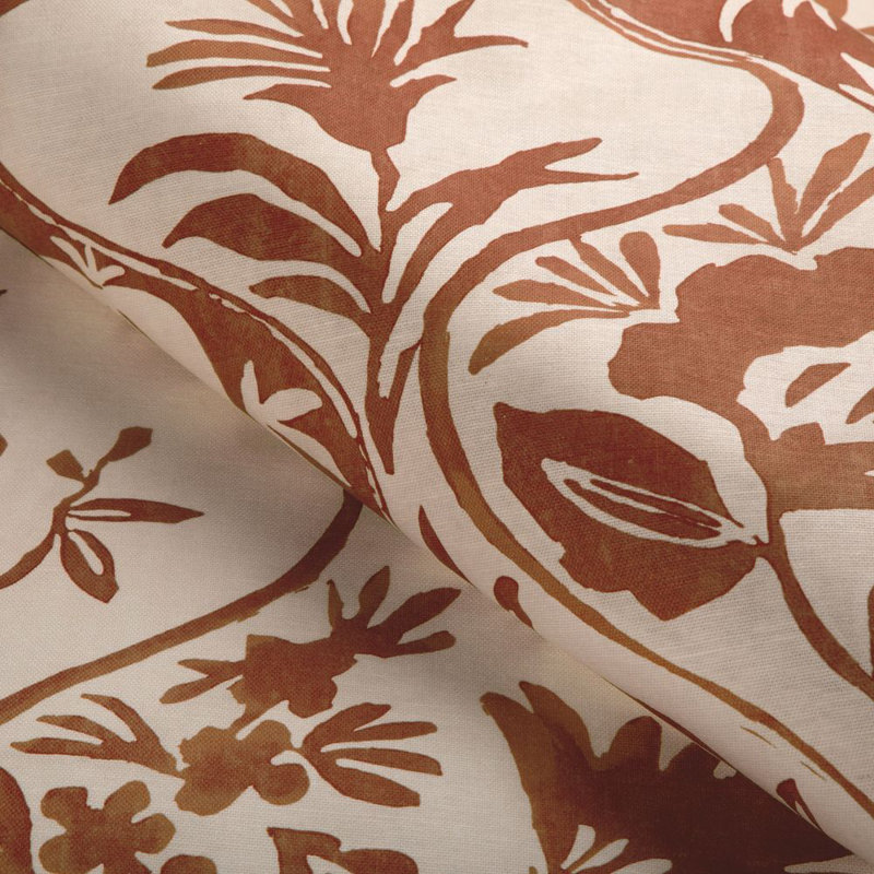 Calathea Print, Orange/Beige