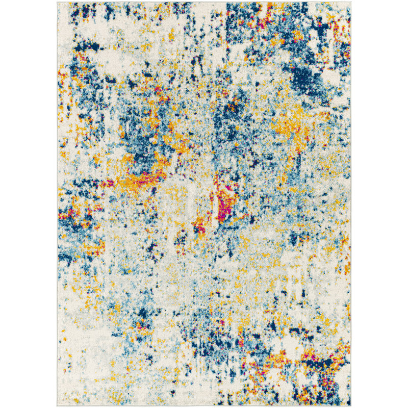 Abstract Indoor Rug, Rectangle 6'7" x 9'
