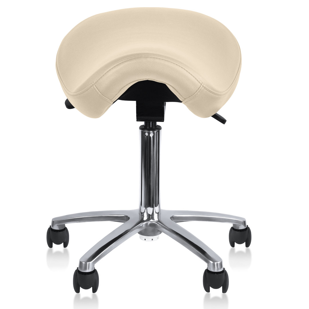 Saddle Chair Ergonomic Tilt Adjustable Saddle Stool Office Task Chair Inbox Zero Upholstery