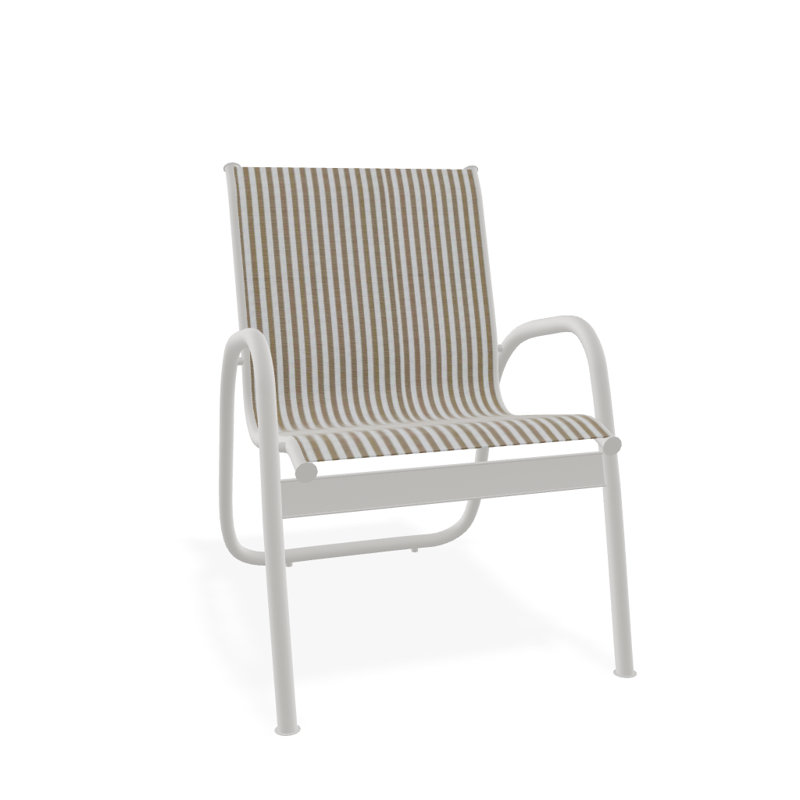 Fauteuil de patio Gardenella, Neige texturée, Brun clair
