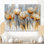 Winter Hues Tulips Field Horizon II - Tulipes, décoration murale en métal, reproduction d'art traditionnelle en métal