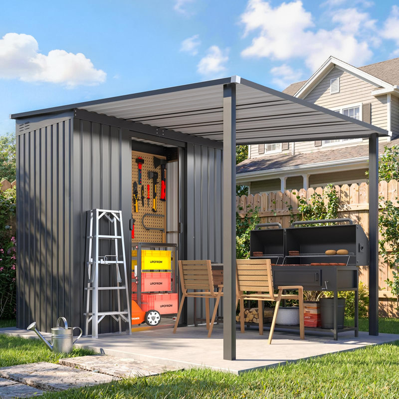 Metal Lean-To Shed & Pergola Combo