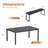 Patio Dining Set with Rectangular Dining Table and 2 Faux Wood Benches-1967634403