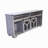 65.3" Tv Stand With Led Light Strips And Iron Mesh Barn Door Y Decorative Strip-619378960