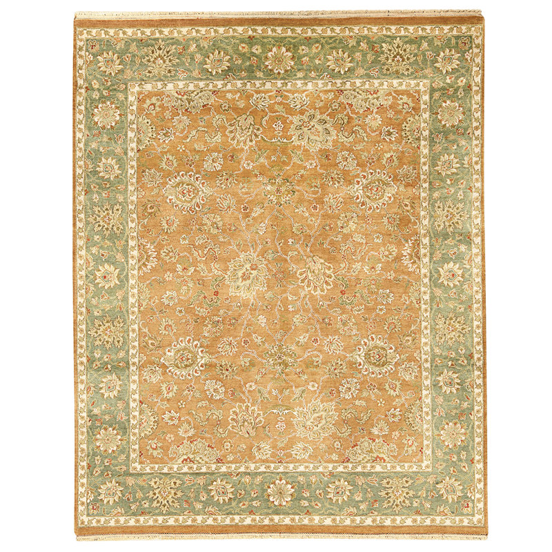 High-Quality Hand-Knotted Peach Area Rug