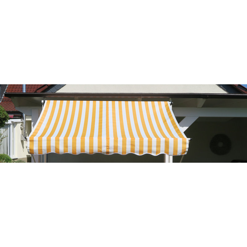 Dakota Fields 2.5cm W x 1.3cm D Fabric Yellow Cover Retractable Patio Awning