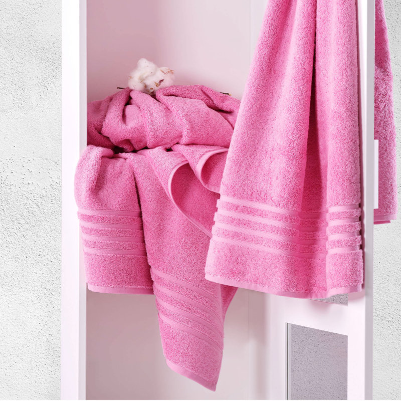2-Pack Jumbo 100% Cotton Bath Sheets, Oversized and Absorbent, Pink