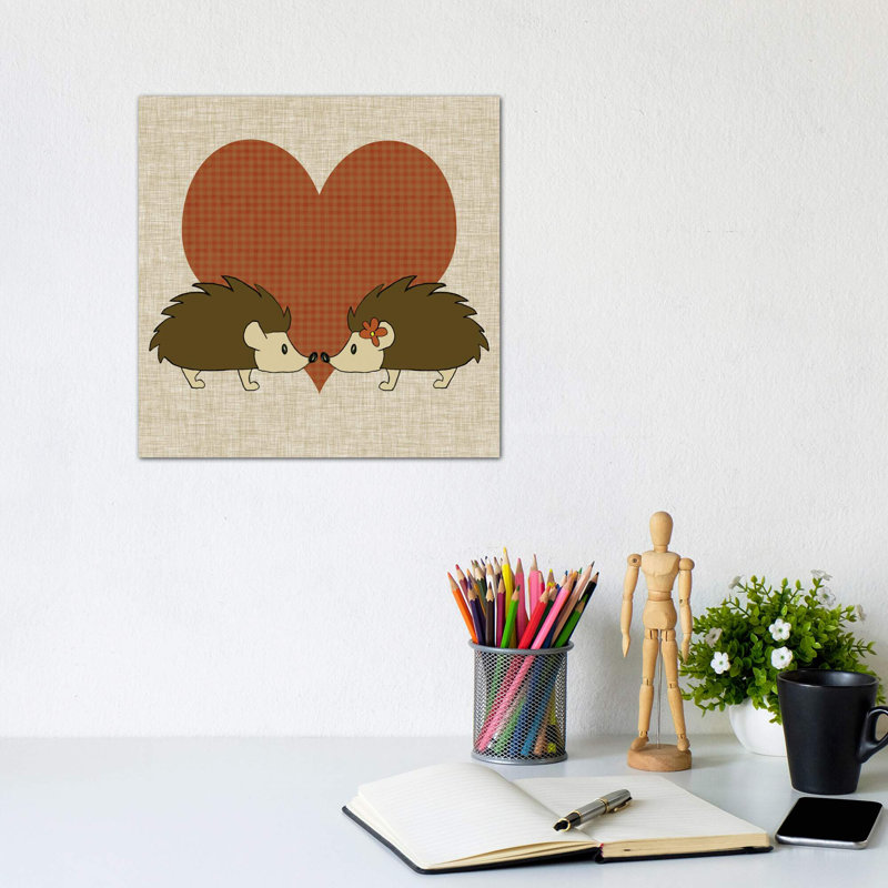 «You & Me III» par Pam Ilosky - impression d'art graphique, Toile tendue, H 12 po x l 12 po x P 1,5 po, Pas de tapis