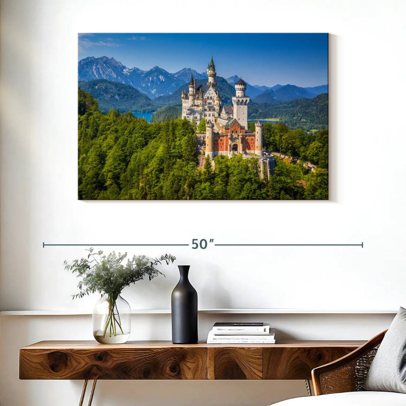 Lilie, château allemand de Neuschwanstein, H 26 po x l 39 po
