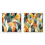 Clintona - Ensemble de 2 collages de formes carrées abstraites-101862316-101862312