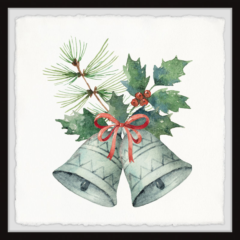 Green Bells Ring - Single Picture Frame Painting, 61cm H x 61cm W x 3.81cm D