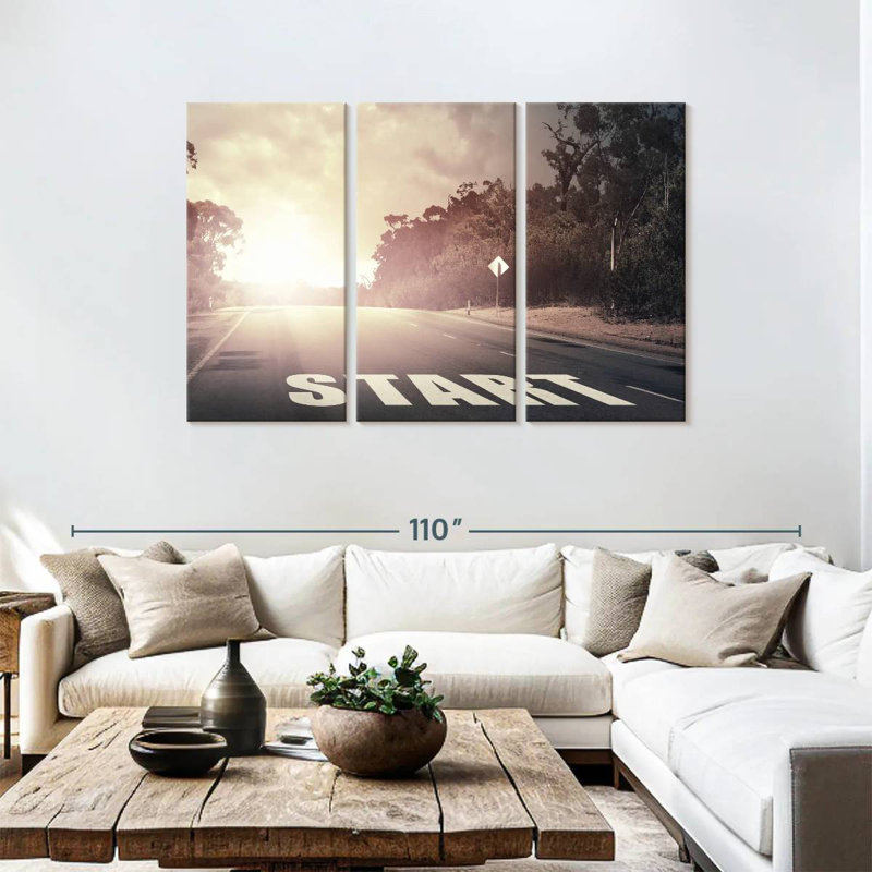 Tergel Start Road Typography, 48" H x 74" W