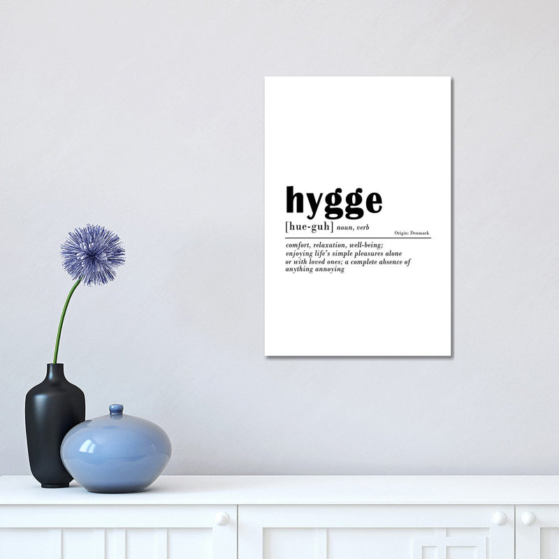 «Hygge» par Sissi & Seb - reproduction d'art sur toile tendue, H 18 po x l 12 po x 1,5 po