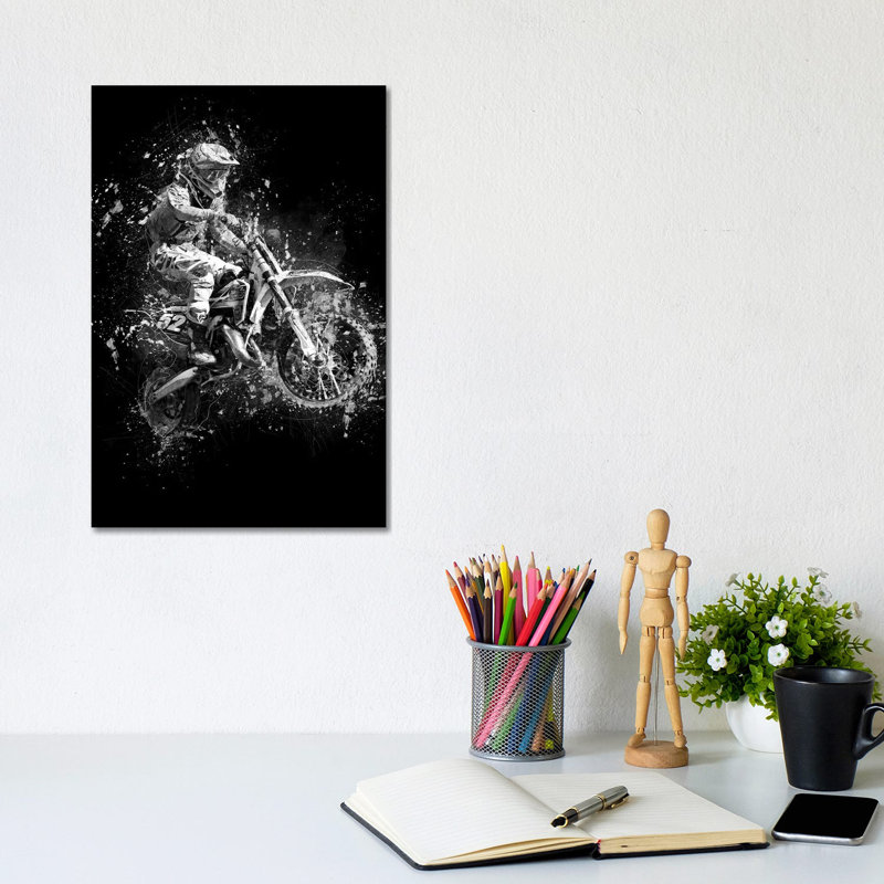Dirt Bike Jump by Cornel Vlad - Wrapped Canvas Gallery-Wrapped Canvas Giclée, 30.48cm H x 20.32cm W