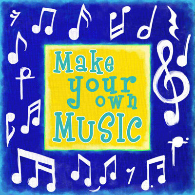 «Make Music», impression sur toile tendue