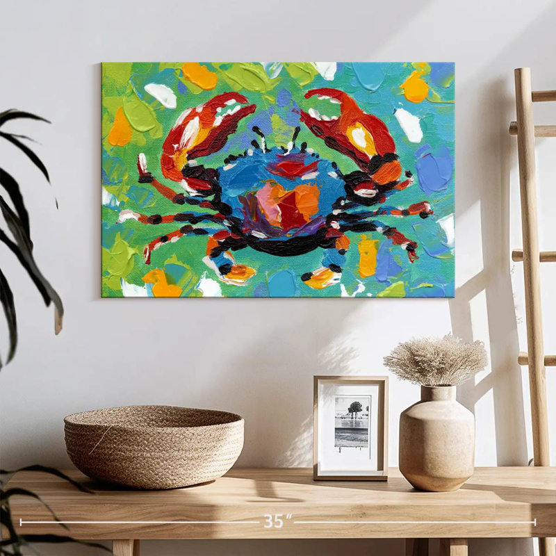 Brampt Seaside Crab I, 16" H x 24" W