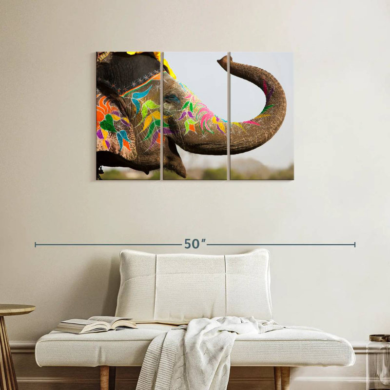 Brampt Jaipur Festival Elephant, H 24 po x l 38 po