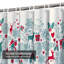 Rideau de douche transparent transparent, rideaux de douche pour la salle de bain avec 12 crochets-234491892