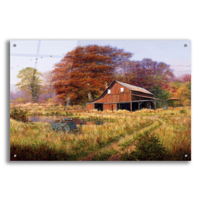 «August Barn» par Bill Makinson, art mural en verre acrylique August Grove