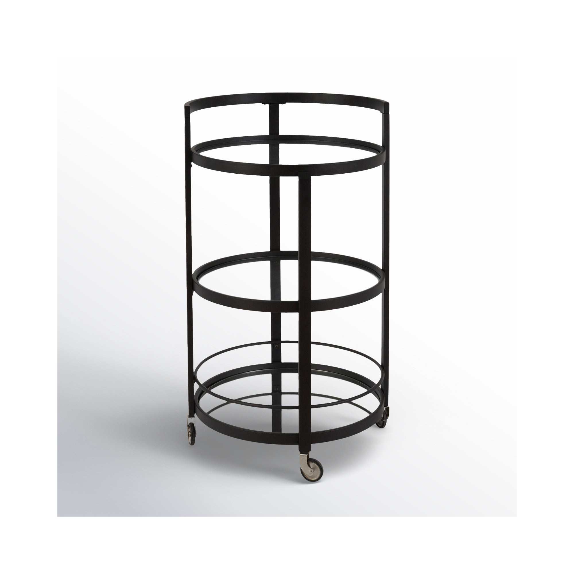 Hause Metal Bar Cart, Blackened Bronze