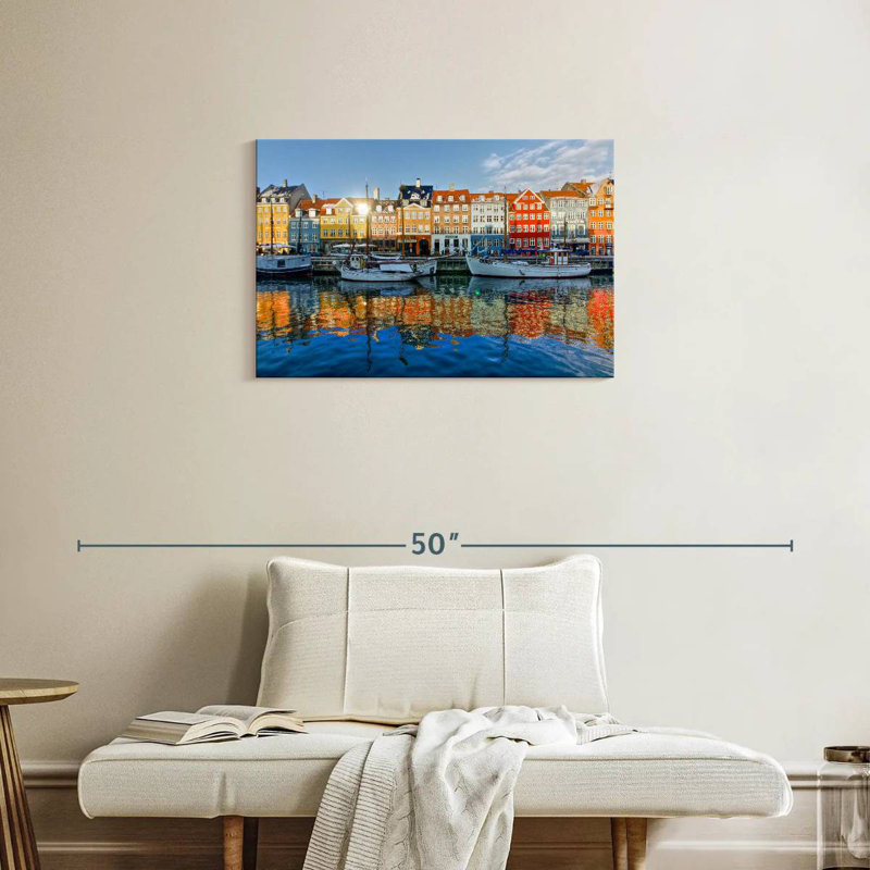Canal Marchelle Nyhavn en Europe, H 20 po x l 30 po