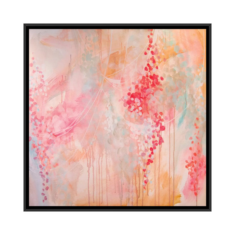 « bubble bain », impression sur toile tendue, Pas de tapis, Toile avec cadre noir, H 18 po x l 18 po x P 1,5 po