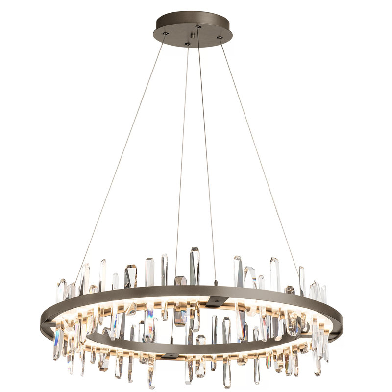 Solitude Circular LED Chandelier, Dark Smoke