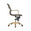 Chaise de bureau Toni à dossier bas avec structure dorée-173366773