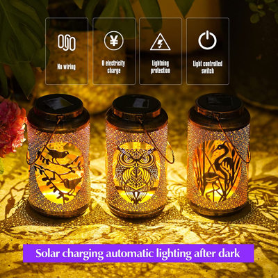 8.9'' Solar Powered Outdoor Lantern