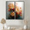 Fleur d'or rouge I - impressions d'art traditionnelles sur toile 2 panneaux