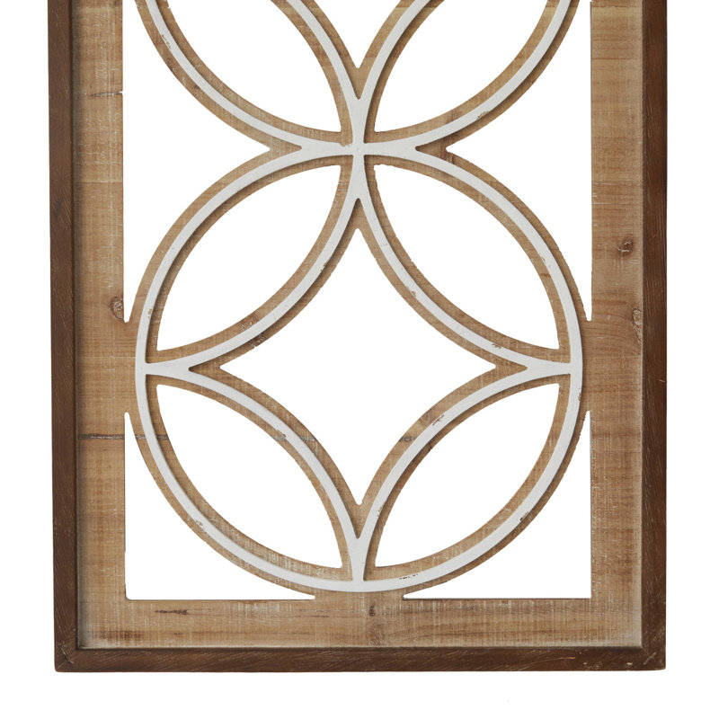 Ensemble de 2 décorations murales géométriques en bois