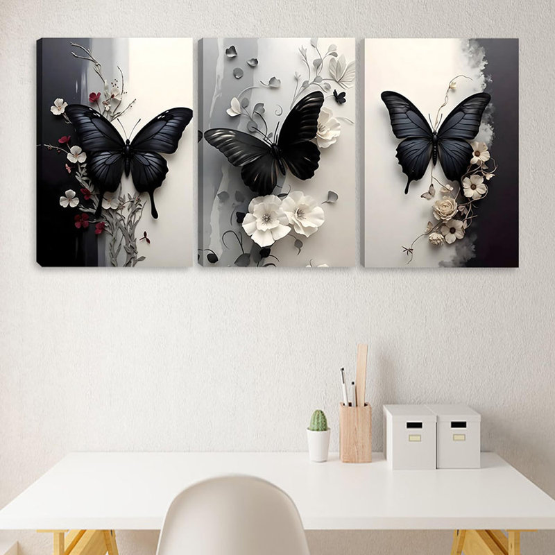 3 Piece Wrapped Canvas Print, 40 cm H x 30 cm W