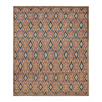 Moroccan Hand Knotted Geometric Area Rug