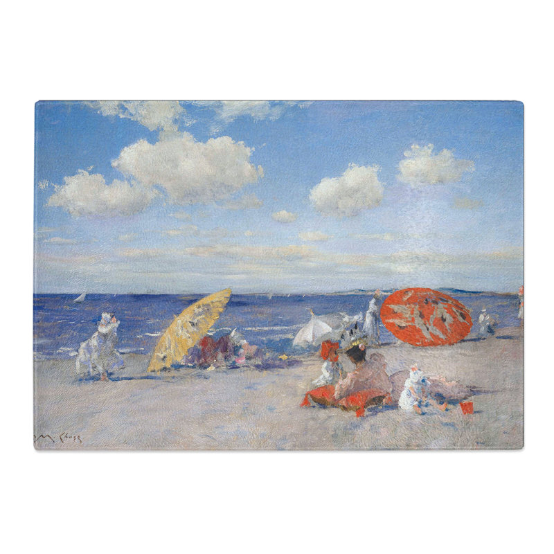 At the Seaside by William Merritt Chase Chopping Board, 0.4cm H x 20cm W x 29cm L