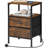 Side Table With Charging Station, Bedside Table With 2 USB Ports And Outlet, End Table With 2 Fabric Drawers, Sofa Side Table, Nightstand For Small Spaces