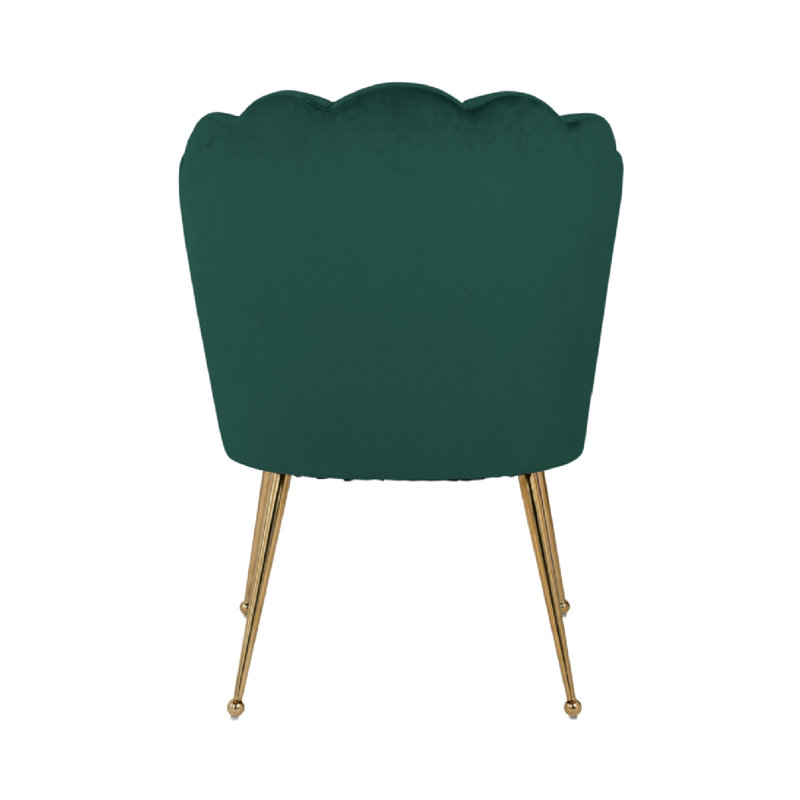 Pippa Upholstered Dining Chair, Khaki, Gold