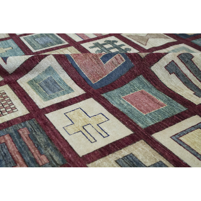Pakistan Gabeh Wool Patchwork Area Rug