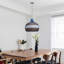 Luminaire suspendu unique en rotin bleu, lustre panier pour couloir de cuisine-1005983549