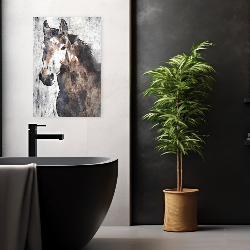 Portrait de cheval II, H 24 po x l 16 po