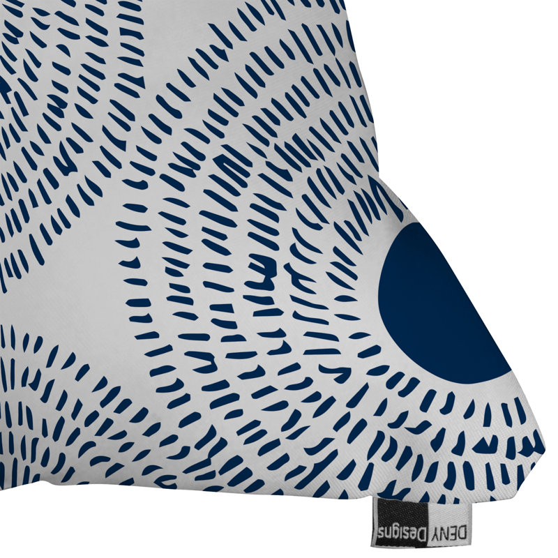 Circles In Blue II Pillow, 18" x 18"