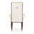 Belmont Place Upholstered Dining Armchair - Cream/Espresso