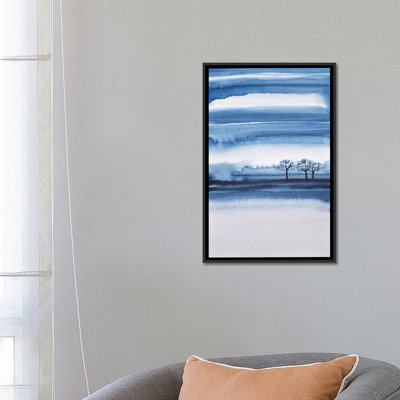 « winter trees abstract » par lesia binkin, impression sur toile tendue