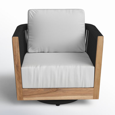 Aniston Teak Swivel Patio Chair with Sunbrella Cushions